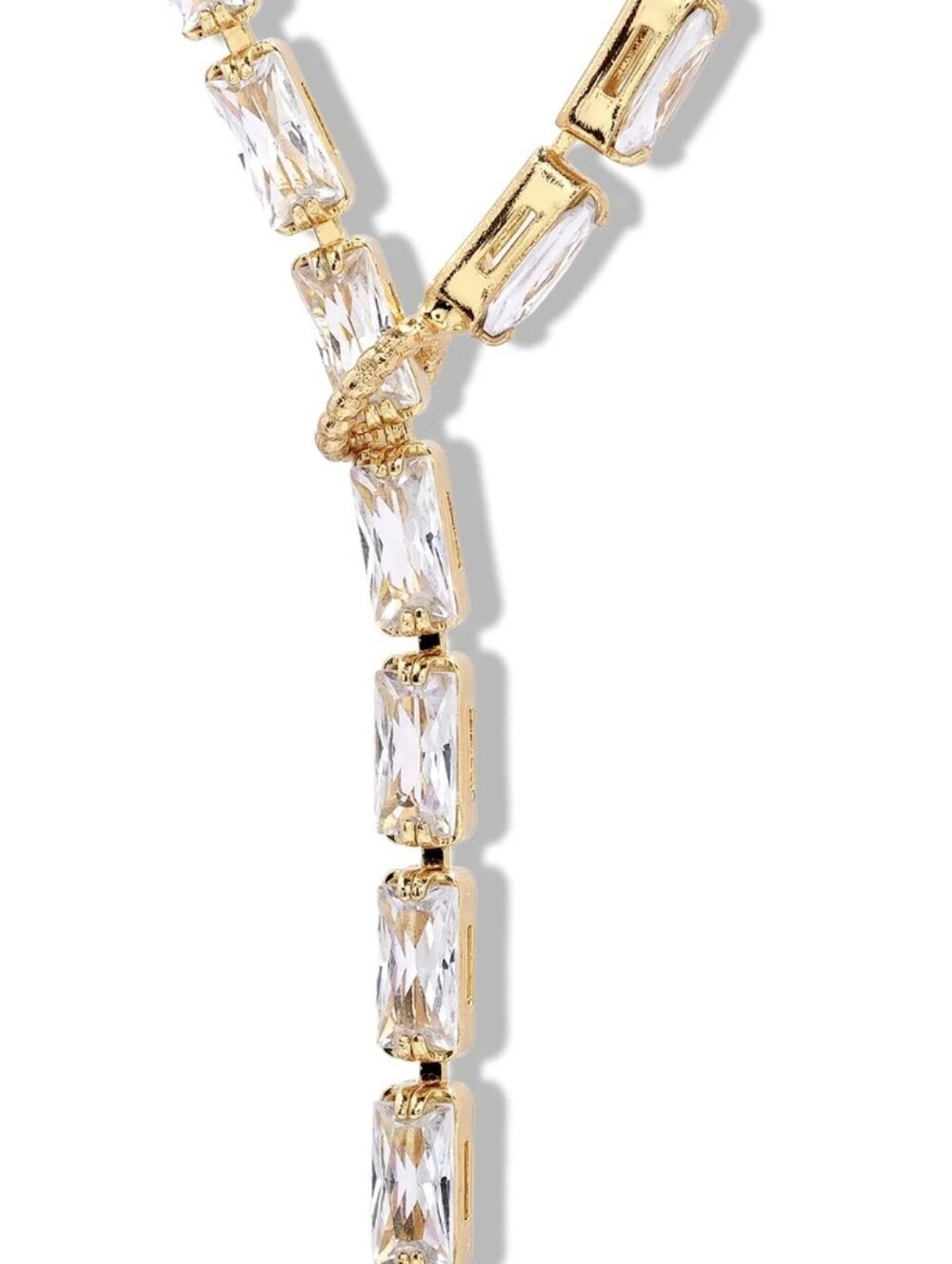 Crystal Haze MSRP $288 Mini Baguette Lariat Clear - Picture 3 of 7